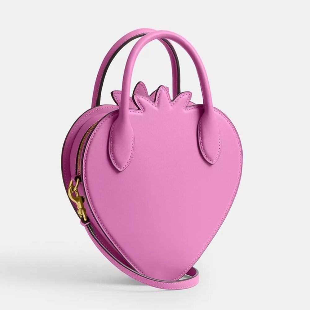 ❤️Coach Strawberry Bag In Regenerative Leather - Picture 5 of 10